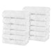 Atlas Cotton Plush Heavyweight Luxury Face Towel Washcloth Set of 12 - White