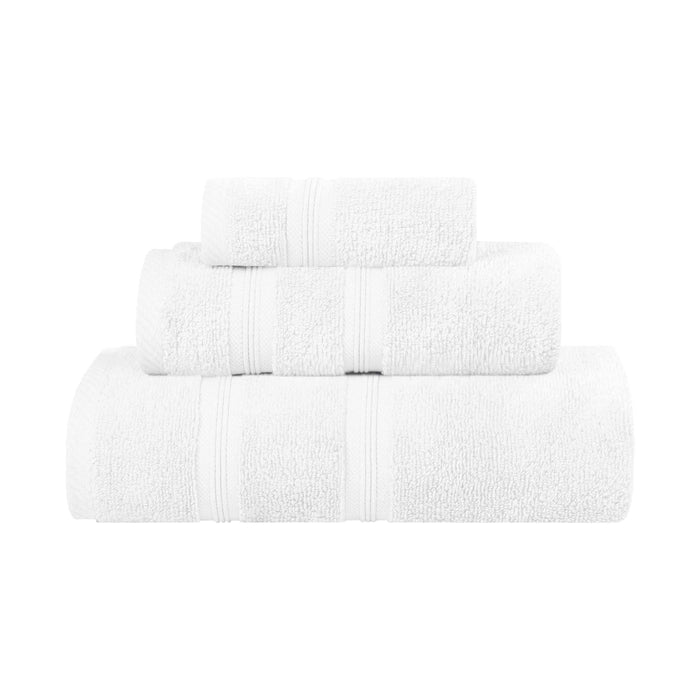 Smart Dry Zero Twist Cotton 3 Piece Solid Assorted Towel Set