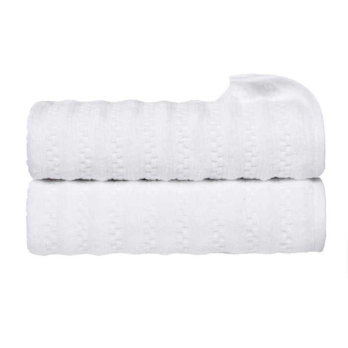 Zuma Zero Twist Cotton Medium Weight Soft Absorbent Bath Towels, Set of 2