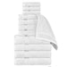 Egyptian Cotton Highly Absorbent Solid 12-Piece Ultra Soft Towel Set - White