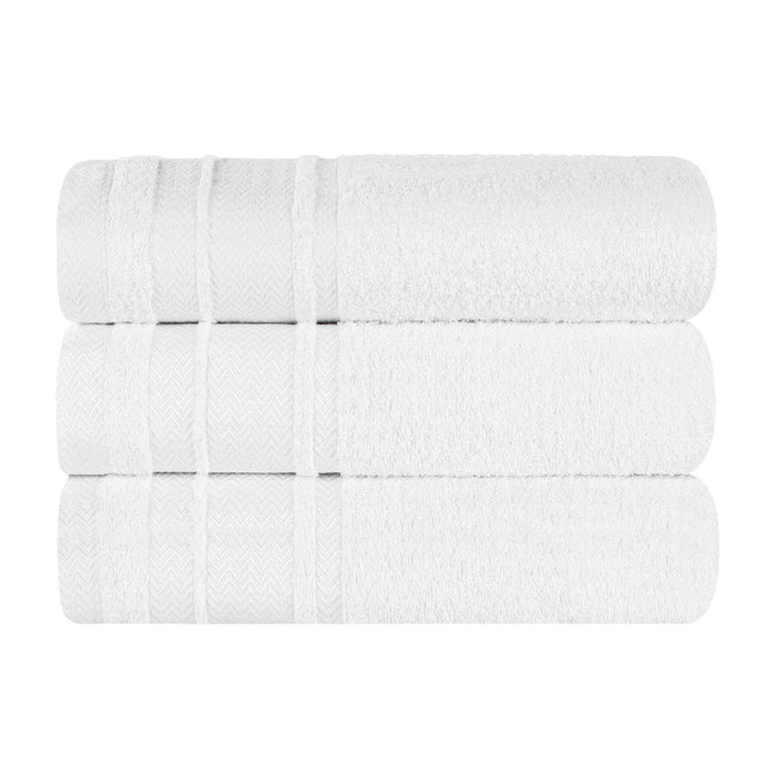 Hays Cotton Soft Medium Weight Bath Towel Set of 3 - White
