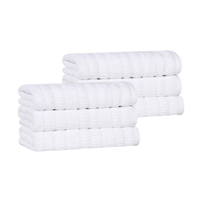 Mika Smart Twist Cotton Solid Hand Towels, Set of 6