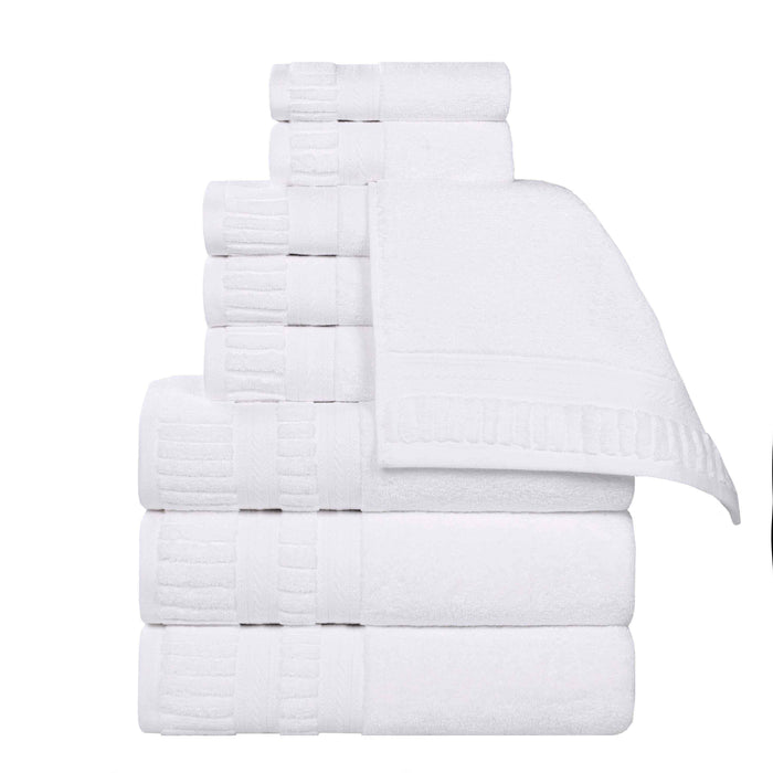 Venice Zero Twist Cotton Medium Weight Absorbent 9 Piece Towel Set