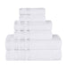 Hays Cotton Medium Weight 6 Piece Bathroom Towel Set - White
