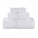 Cotton Elegant Soft Absorbent 3 Piece Solid Towel Set - White