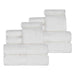 Atlas Cotton Plush Heavyweight Luxury 12 Piece Assorted Towel Set - White