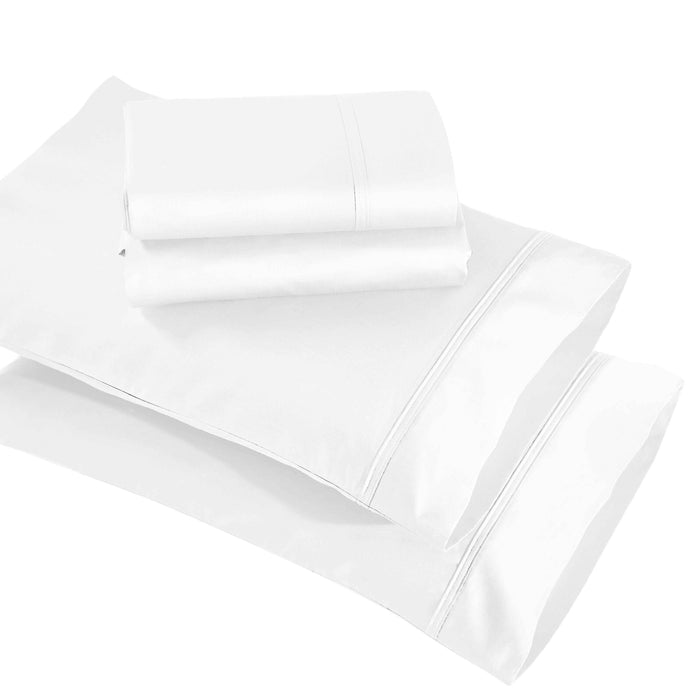 Egyptian Cotton 850 Thread Count Solid Bed Sheet Set - White