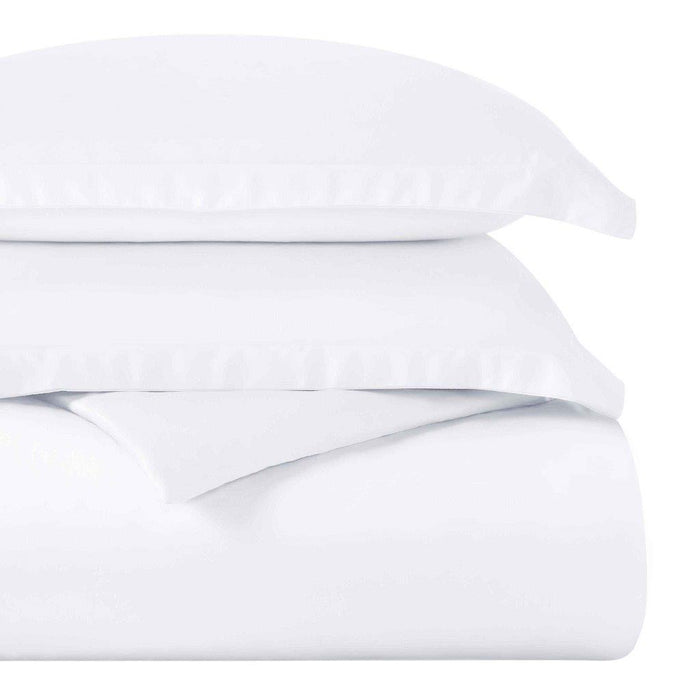 Egyptian Cotton 400 Thread Count Solid Duvet Cover Set - White