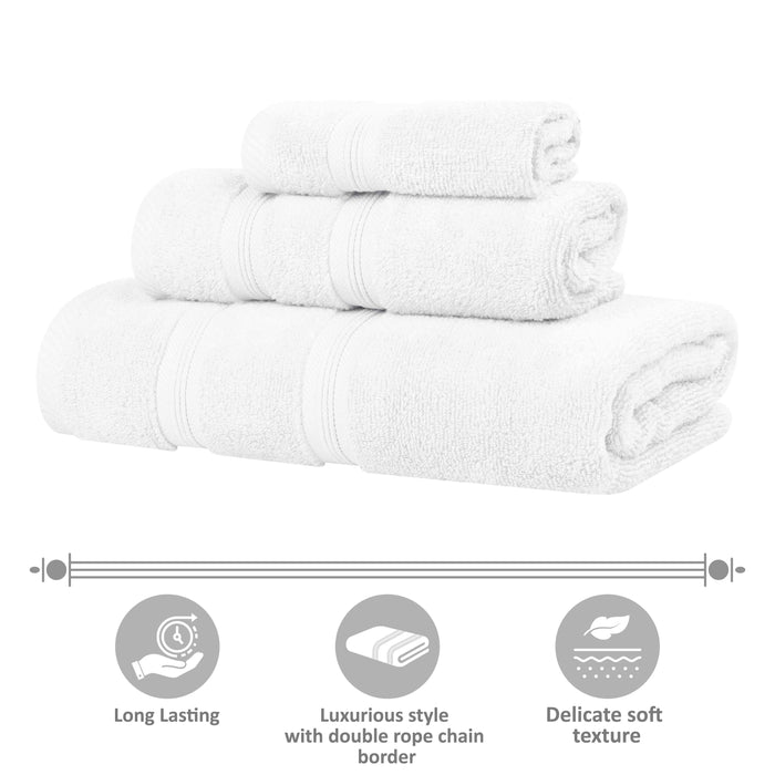 Smart Dry Zero Twist Cotton 8 Piece Solid Assorted Towel Set