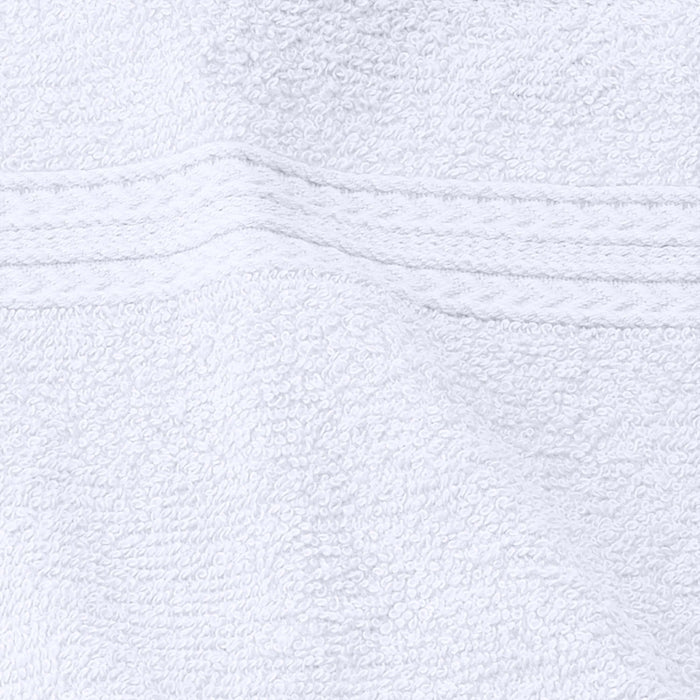 Cotton Eco Friendly 12 Piece Solid Face Towel Set - White