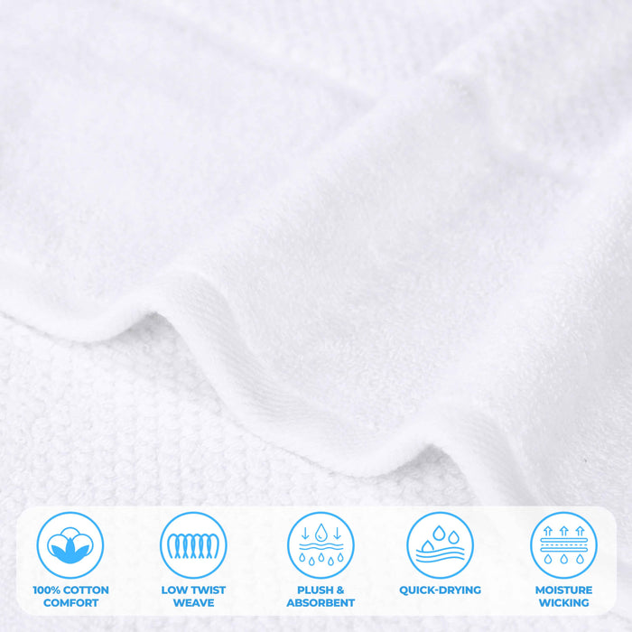 Mile Smart Twist Cotton Solid Broad Border 3 Piece Towel Set