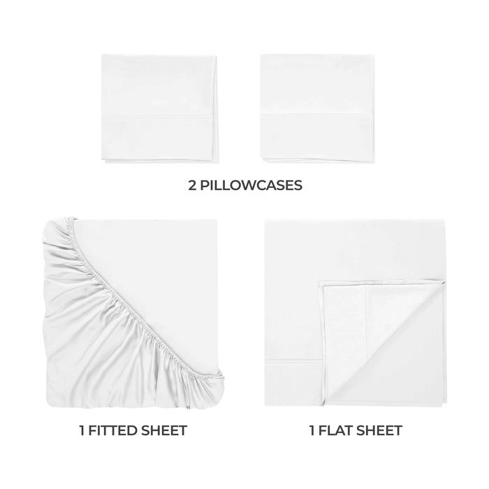 Egyptian Cotton 400 Thread Count Solid Deep Pocket Sheet Set