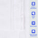 Niles Egypt Produced Giza Cotton Dobby Face Towel Washcloth Set of 12 - White