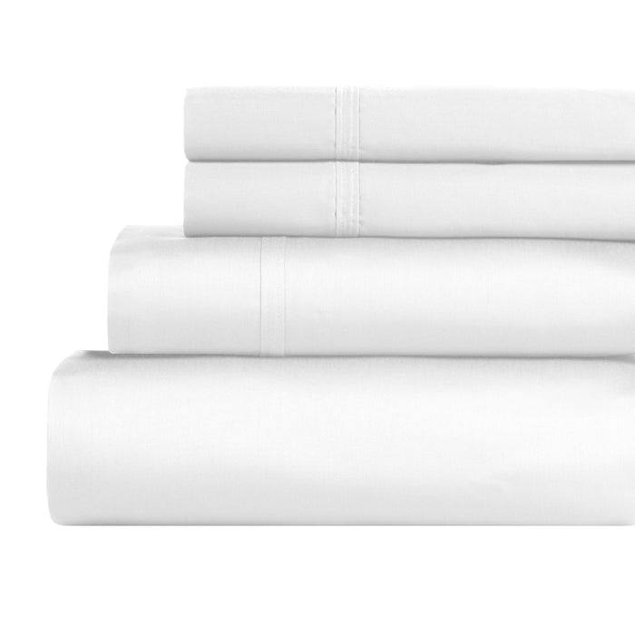 Egyptian Cotton 850 Thread Count Solid Bed Sheet Set - White