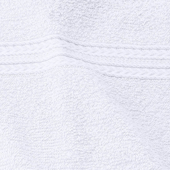 Cotton Eco Friendly Solid 12 Piece Towel Set - White