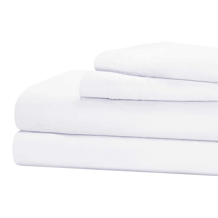1500 Thread Count Egyptian Cotton Deep Pocket Bed Sheet Set - White