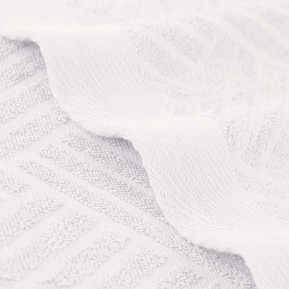 Basketweave Egyptian Cotton Jacquard 3 Piece Assorted Towel Set - Blue Nile Mills