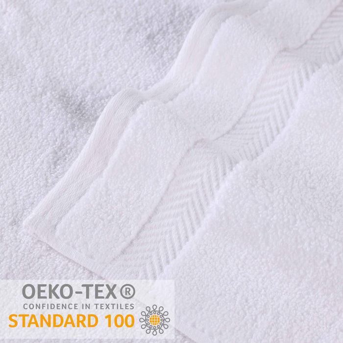 Cotton Zero Twist Solid 3 Piece Towel Set - White