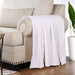 Cotton All Season Diamond Bed Blanket & Sofa Throw - White