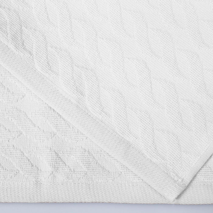 Turkish Cotton Jacquard Herringbone and Solid 12 Piece Face Towel Set