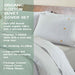 Gina Organic Cotton 300 Thread Count Percale 3-Piece Duvet Cover Set - White