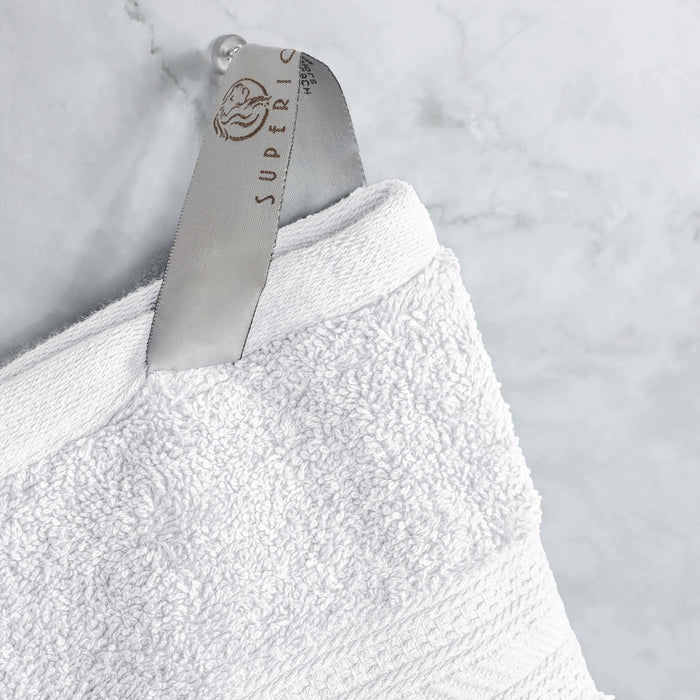 Cotton 6 Piece Eco Friendly Solid Towel Set - White