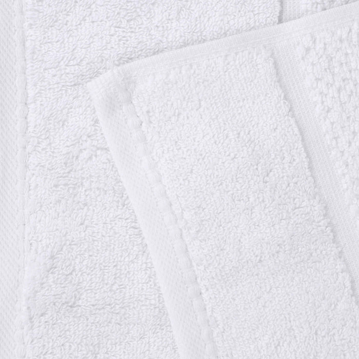 Mile Smart Twist Cotton Solid Broad Border 6 Piece Towel Set