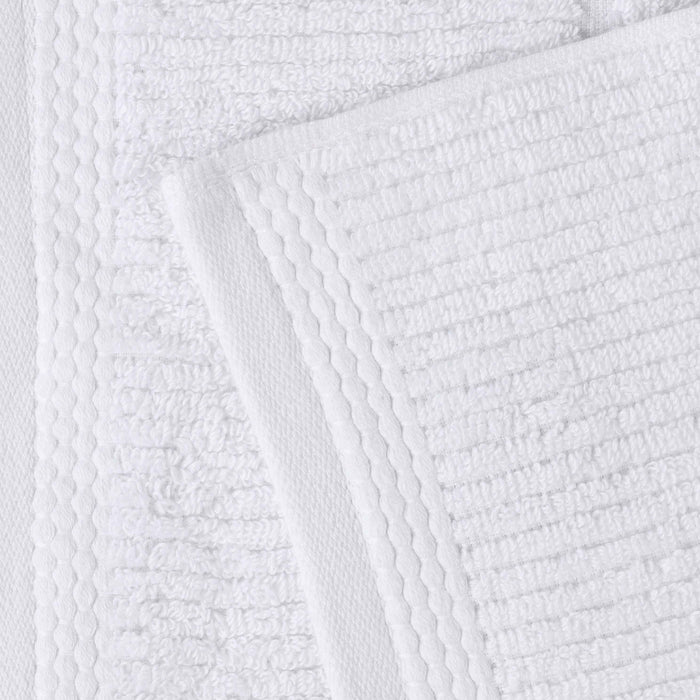 Milo Smart Twist Cotton Solid Ribbed Design Bath Sheets, Set of 2