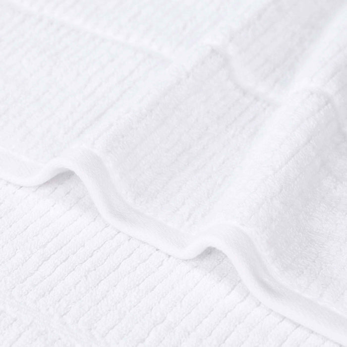 Milo Smart Twist Cotton Solid Ribbed Design 3 Piece Towel Set