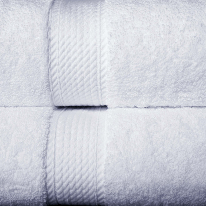 Egyptian Cotton Pile Plush Heavyweight Absorbent Bath Sheet Set of 2 - White