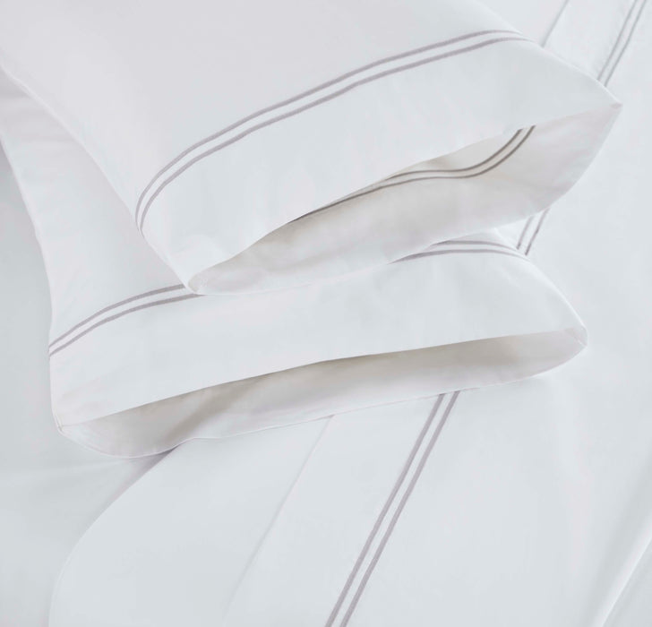 Fieldstone Cotton Two-Line Embroidered Deep Pocket Bed Sheet Set