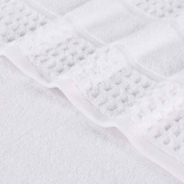 Zero Twist Cotton Waffle Honeycomb Plush Absorbent 9 Piece Towel Set