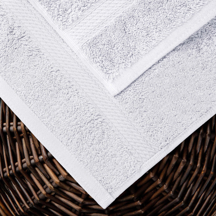 Egyptian Cotton Pile Plush Heavyweight Absorbent Face Towel Set of 6 - White