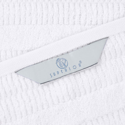 Mika Smart Twist Cotton Solid Vertical Ribbed Bath Towels, Set of 2 - Blue Nile Mills