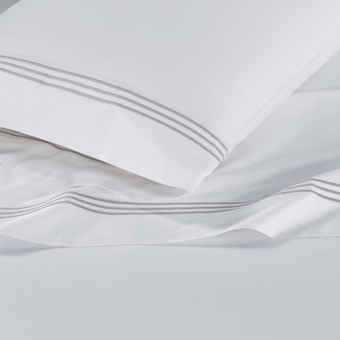 Brandon Cotton Three-Line Embroidered Deep Pocket Bed Sheet Set