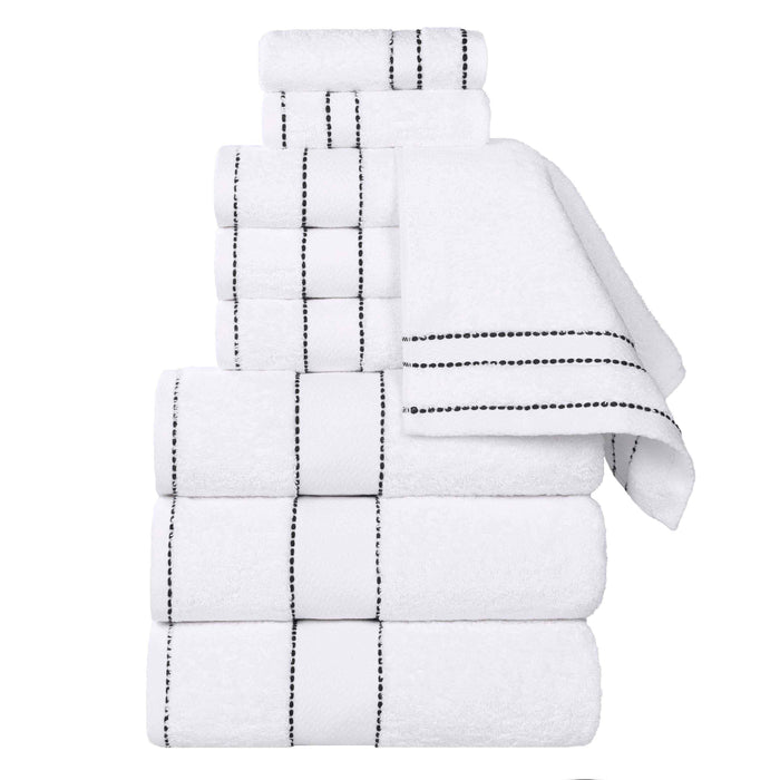 Niles Egypt Produced Giza Cotton Dobby Absorbent 9 Piece Towel Set