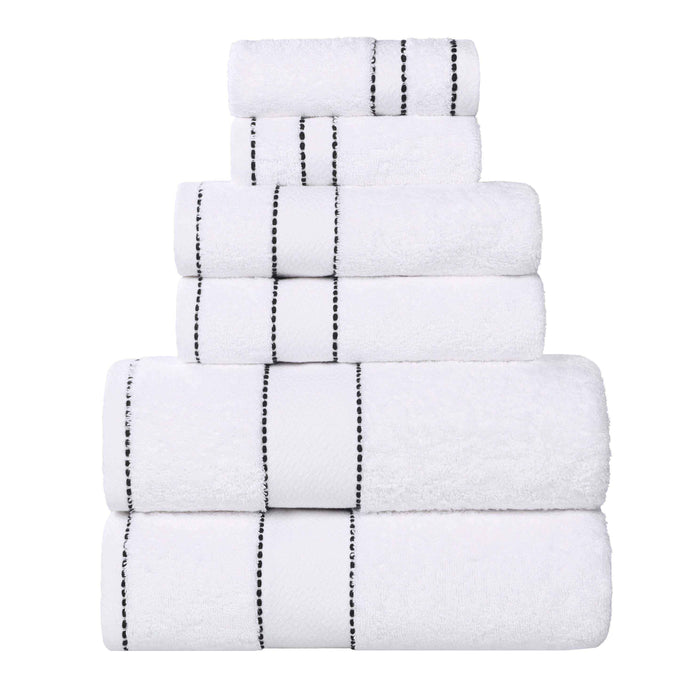 Niles Egypt Produced Giza Cotton Dobby Absorbent 6 Piece Towel Set