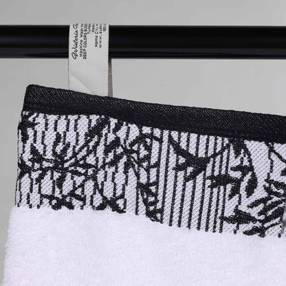 Wisteria Cotton Floral Embroidered Jacquard Border 8-Piece Towel Set - Blue Nile Mills