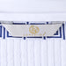 Athens Cotton Greek Scroll and Floral 4 Piece Assorted Bath Towel Set - White-NavyBlue