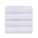 Larissa Cotton Geometric Embroidered Border Bath Towels, Set of 4 - White-White