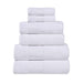 Larissa Cotton Geometric Embroidered Border 6-Piece Assorted Towel Set - White