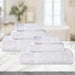 Wisteria Cotton Decorative 6 Piece Towel Set - White