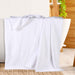 Lodie Cotton Plush Jacquard Solid and Two-Toned Bath Sheet Set of 2 - White