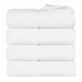 Lodie Cotton Plush Jacquard Solid and Two-Toned Bath Towel Set of 4 - White