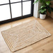 Braided Jute Reversible Handwoven Indoor Outdoor Area Rug - White