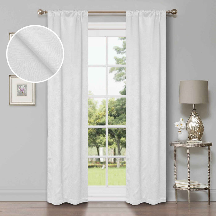 Waverly Modern Washable Room Darkening Blackout Curtain Panel Set