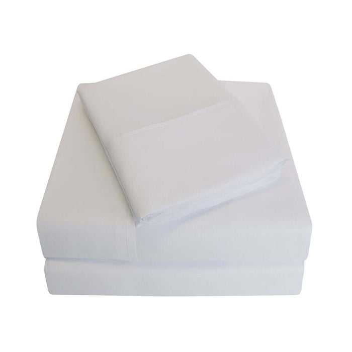 Embossed Basketweave Deep Pocket Wrinkle Resistant Sheet Set - White