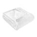 Classic Solid Fleece Plush Medium Weight Fluffy Soft Blanket - White