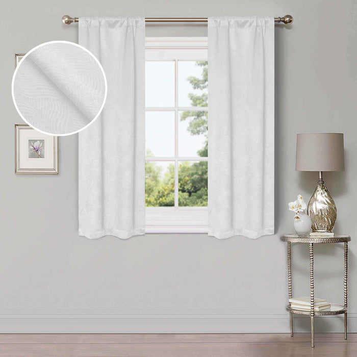 Waverly Modern Washable Room Darkening Blackout Curtain Panel Set