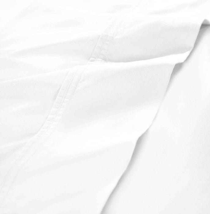 Gina Organic Cotton 300 Thread Count Deep Pocket Fitted Bed Sheet - White